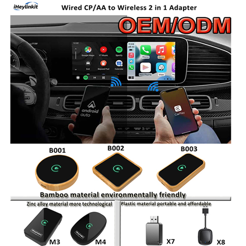 Wired Carplay/Android Auto to Wireless,CP/AA 2 in 1 Adapter