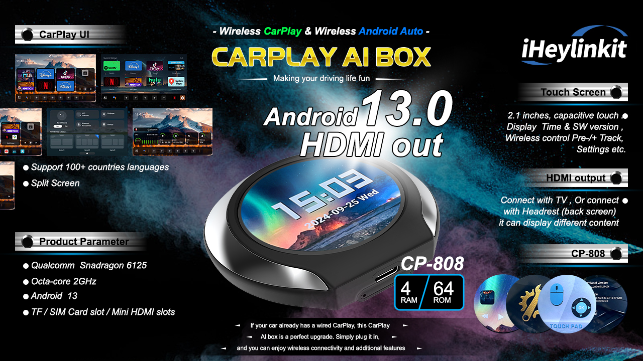 Carplay Ai Box CP-808 with touch screen function
